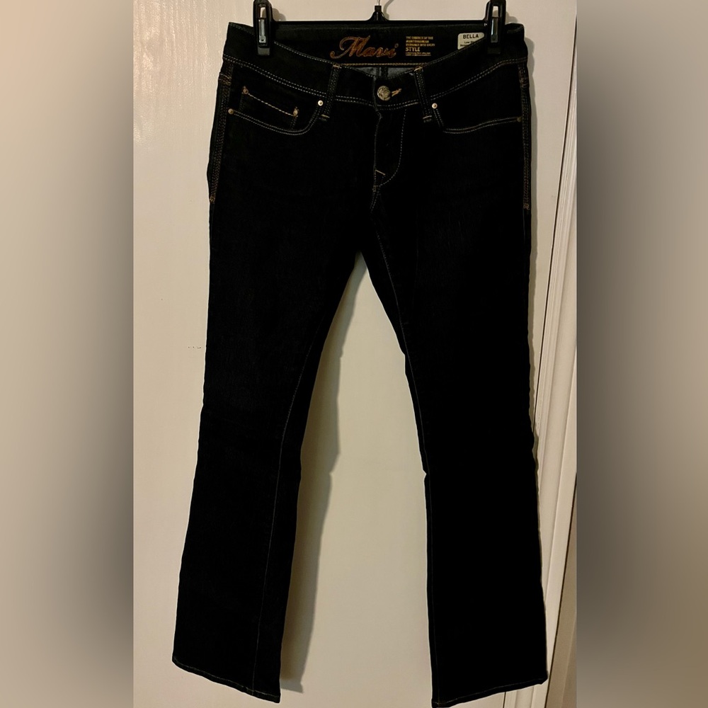 Mavi Women’s Dark low rise skinny bootcut Jeans